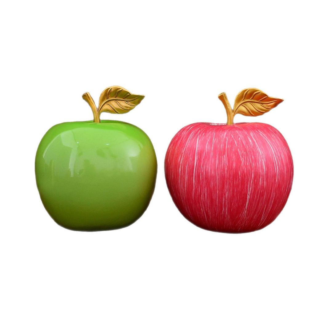 Brass Red Apple Christmas Ornament – Elegant High-End Fruit Decor Gift