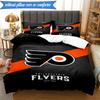 3PCS Flyers Hockey Team Bedding Set,Including 1pc Duvet Cover And 2pcs Pillowcases Perfect for Bedroom, Dormitory, Fan Christmas gift