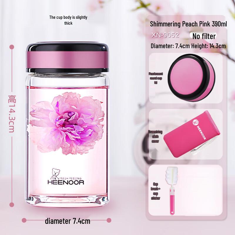 Xeno Pearly Pink Single-Layer Glass Cup