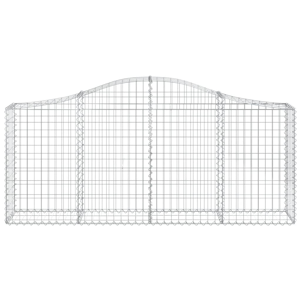 Vidaxl Kosze Gabionowe, 3 Szt, 200X30X80/100 Cm, Galwanizowane Żelazo