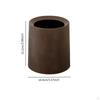 Wood Grain Garbage Basket Open Top for Bathroom and Living Areas