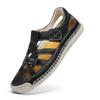 Fashion Fashion High Quality Handmade Summer Leather Sandals Men Breathable Hollow Out Shoe Outdoor Soft Sole Men Antiskid Beach Sandals
