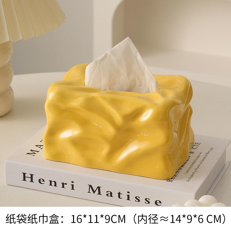 Ceramic Tissue Box Living Room Coffee Table Storage Ornament Household Paper Box Home Storage Organization Tissue Boxes Gift
