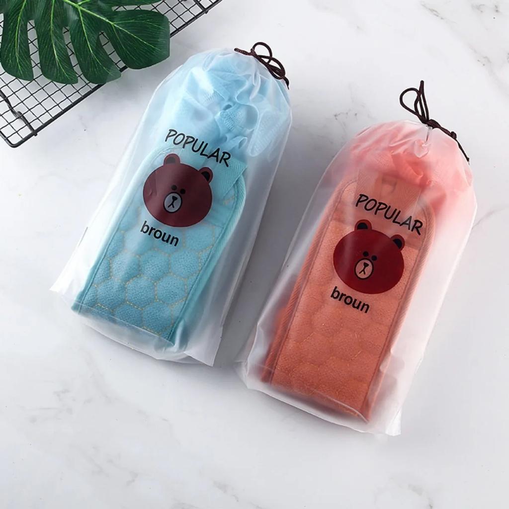Bath Towel Gloves Bath Flower 3pcs/Set Thickened Stain Removal Combo Set Household Long Strip Back Rubbing Pembersihan Towel