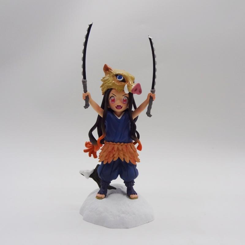 Ghost Slayer Blade Inosuke Pig Head Standing Position, 19.5cm