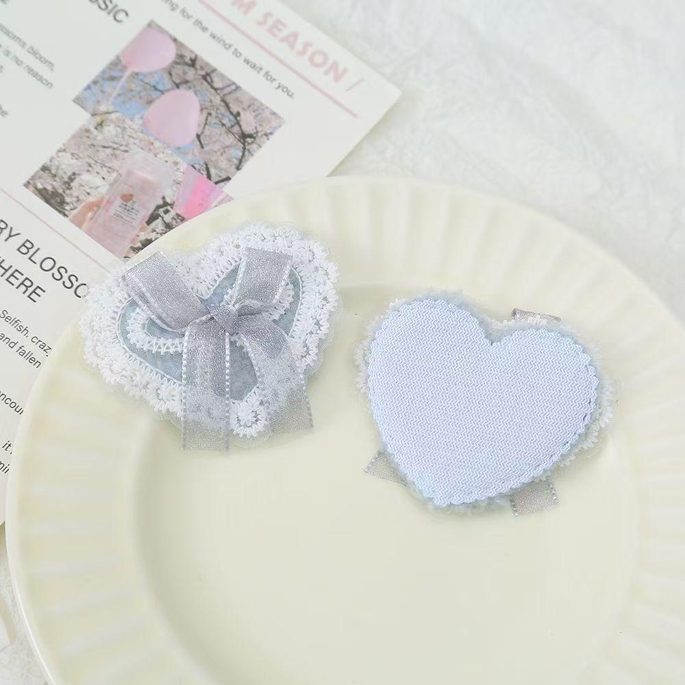 5Pcs/Lot Heart-Shaped Patch Bow Decoration Embroidered Patches Applique Clothing Patch Decoration