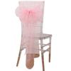 Sheer Organza Chair Sashes 275cm Wedding Chair Bows Back Veil Chair Cover Sashes for Bridal Shower Party Banquet Event 10Pcs Set