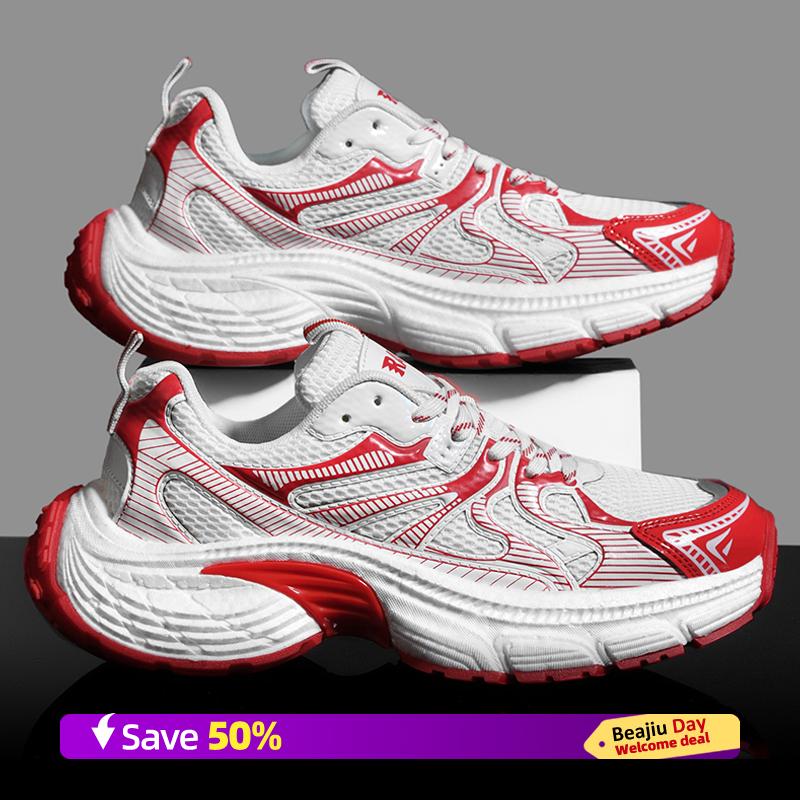 

Кроссовки для марафона для мужчин, дышащая спортивная обувь для активного отдыха, легкие кроссовки для мужчин, удобная спортивная обувь для тренировок 35 красный