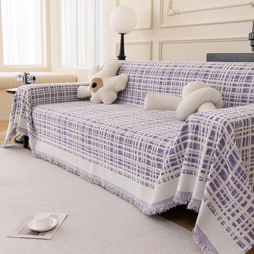 New Geometric Checkered Sofa Cover Cloth Ins Style Sofa Towel Cover Blanket Four Seasons Universal Full Cover Sofa Cover