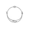Eritre Silver (W) Curve Emblem Strap Bracelet Light Gray Hl5B14522W9235