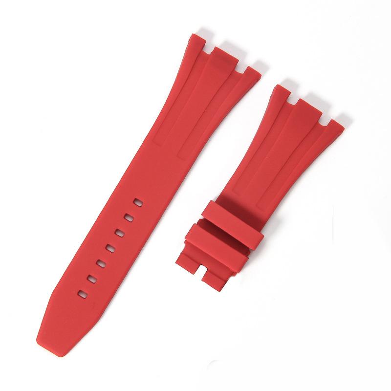 

27mm Silicone Watchband for AP for Royal Oak Offshore Series Waterproof Sports Wristband for AP 15400 15703 26470 Soft Bracelet 27mm&no logo