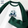 GENIOLAMODE Men's Color Block Heavy Cotton Long Sleeve T-Shirt