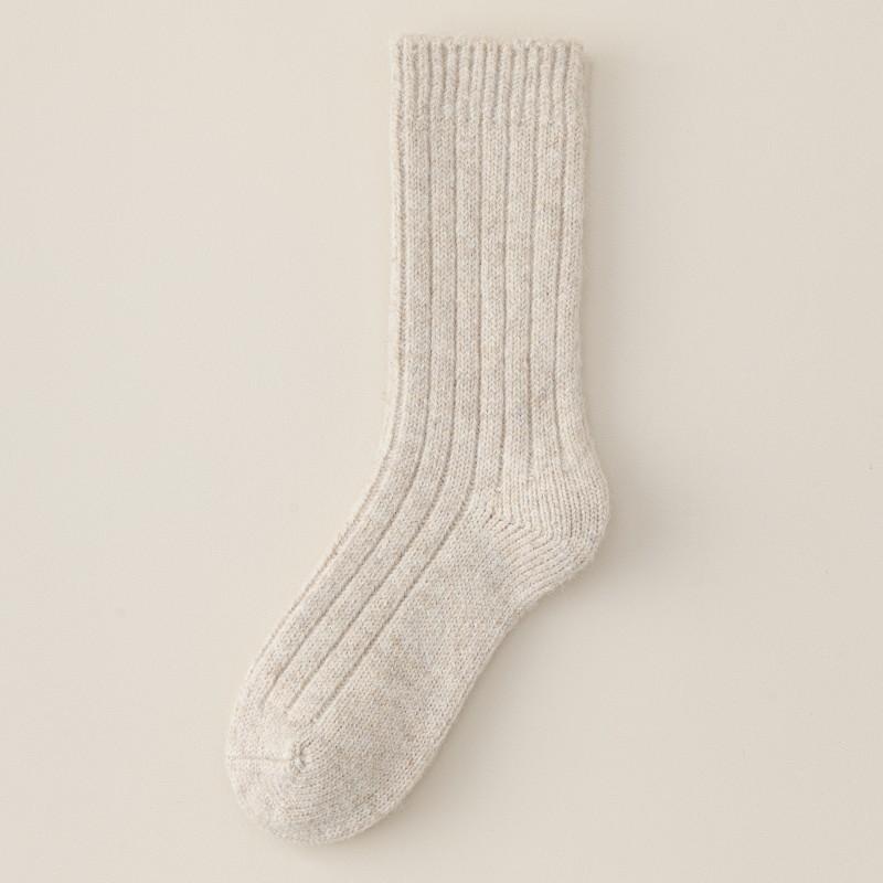 Socks Medium Tube Socks Thick Needle Thickened Wool Socks Classic Retro Color Warm Stacking Socks