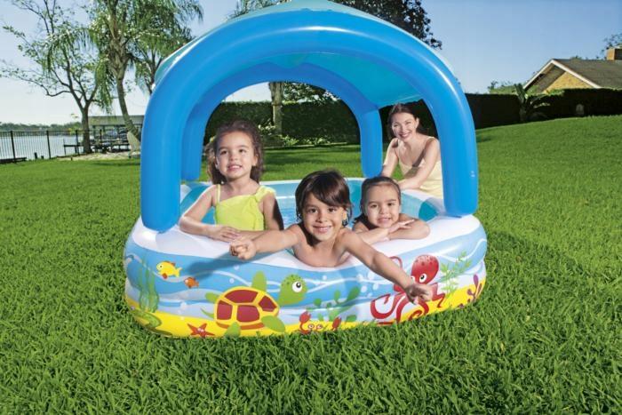 Inflatable Pool 140 X 140 X 114 With Roof #52192