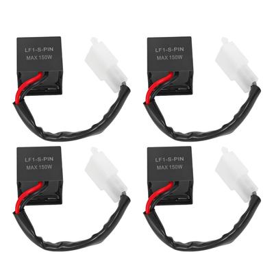 4 Pcs Electronic LED Flasher Relay 2 Pin 150W Waterproof LED Turn Signal Flash Relay for Motorcycle 12V