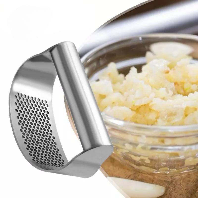 Multifunctional Manual Garlic Press Curved Garlic Grinder Slicer Stainless Steel Garlic Press Cooking Gadgets Kitchen Tool