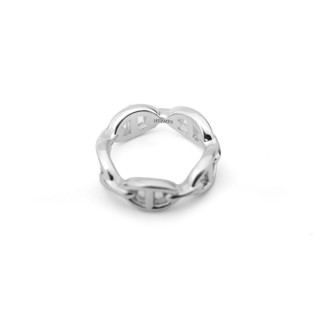 Hermes Anillo Chaine DAncre Enchainee Anillo para mujer Plata H109507B