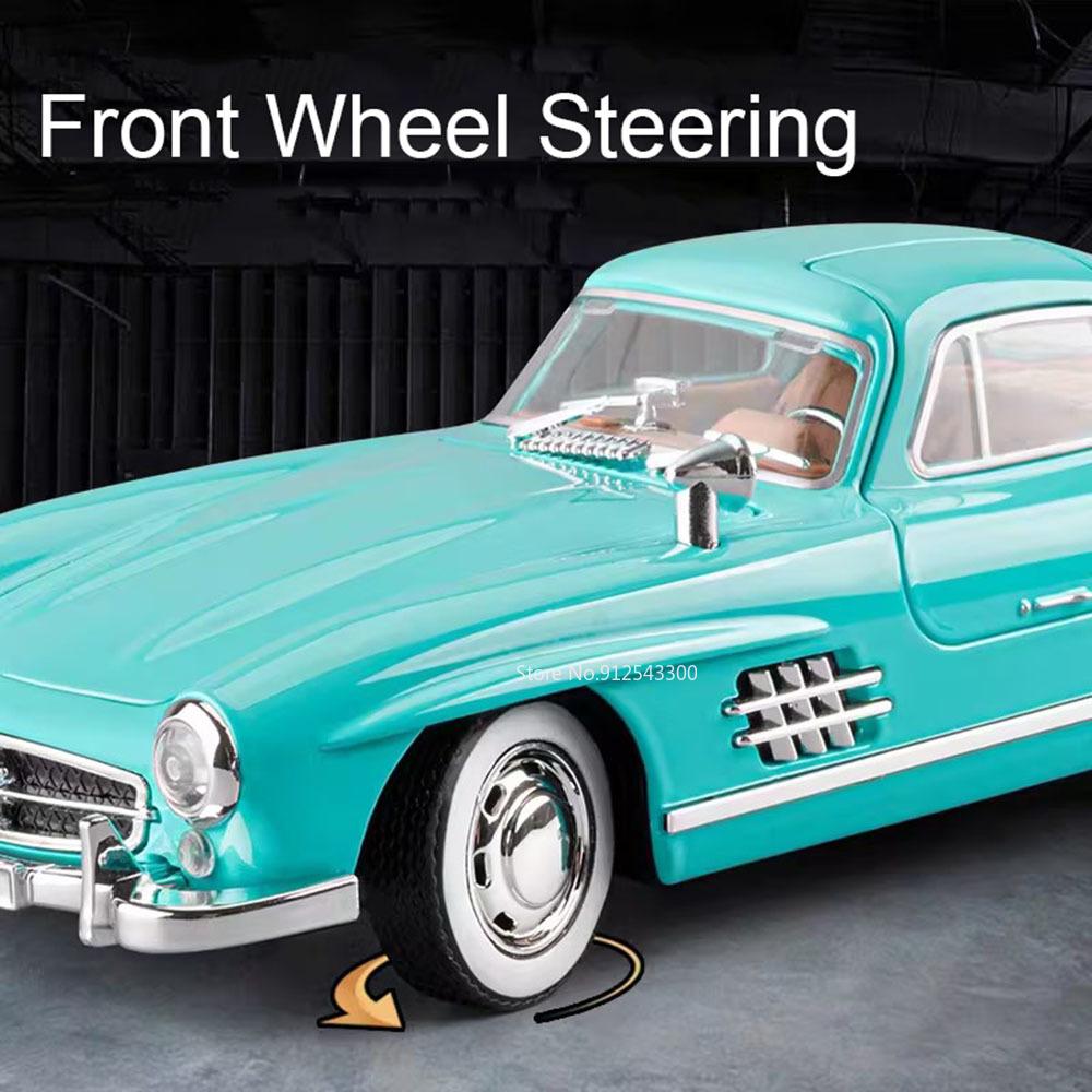 1:22 300SL SL63 NA1 Model Toy Car Diecast Metal Sound Light Pull Back Shock Absorption Miniature Sports Cars Models Boys Gifts