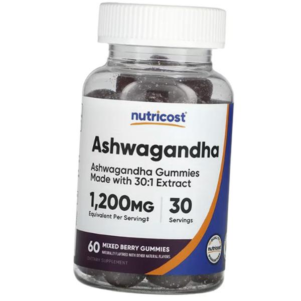 Экстракт Ашваганды, Ashwagandha Gummies, Nutricost  60таб Ягодный микс (71647099)
