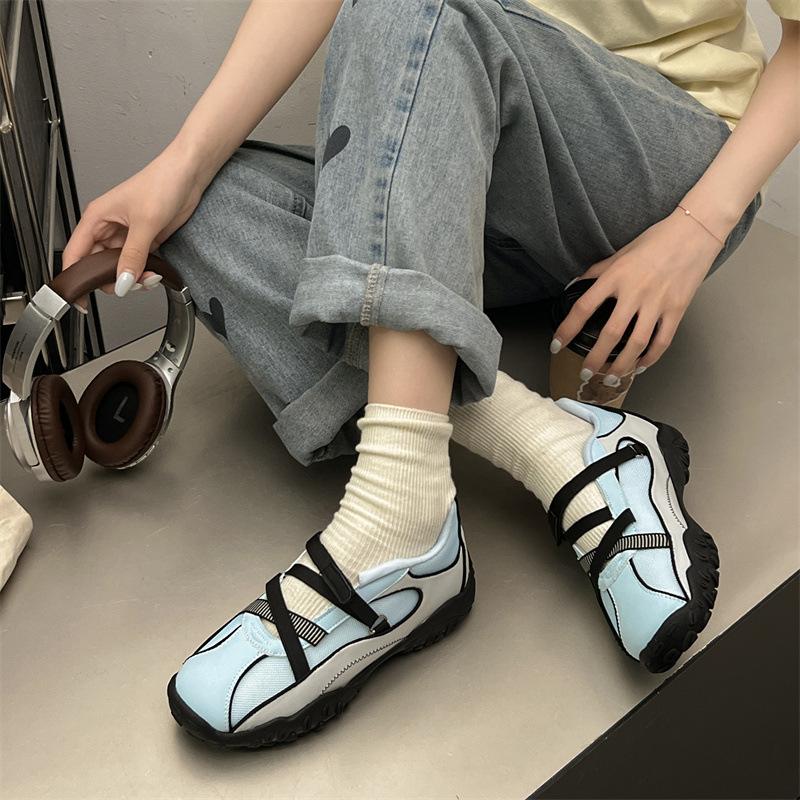 Sports Mary Jane Shoes Summer 2025 New Korean Version of Sports Forrest Gump Shoes Breathable Mesh Casual Versatile Women's Shoes