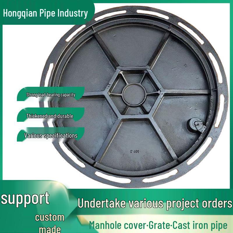 Heavy Duty 700 Round Ductile Iron Manhole Cover for Park Street Drainage & Stormwater Sewage.