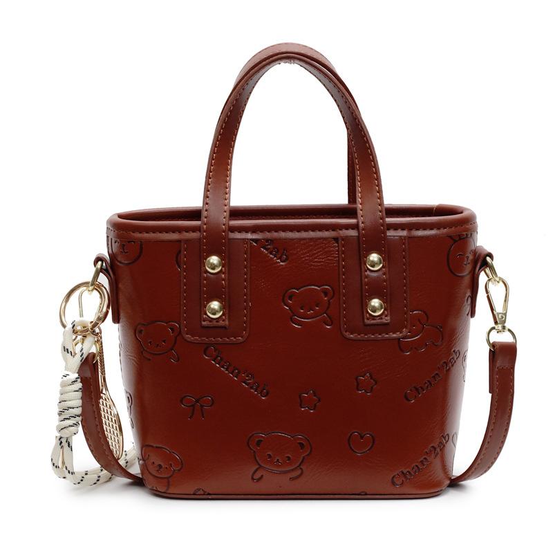 Handbag Women's New Versatile Bucket Bag Shoulder Crossbody Bag