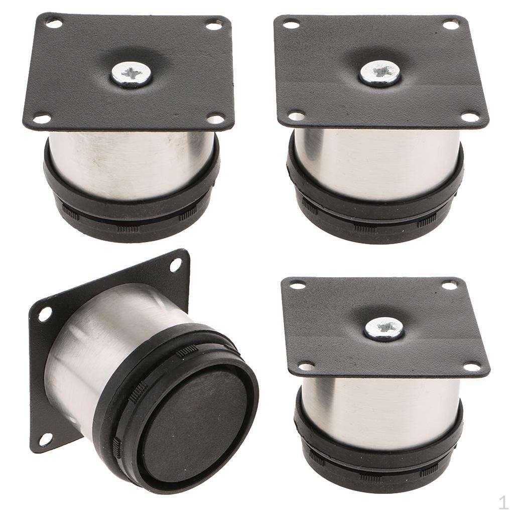 

Высота 6 см, Мебель из нержавеющей стали, Кухонные ножки, 2-дюймовые круглые, для шкафов, дивана, столов, упаковка из 4 штук