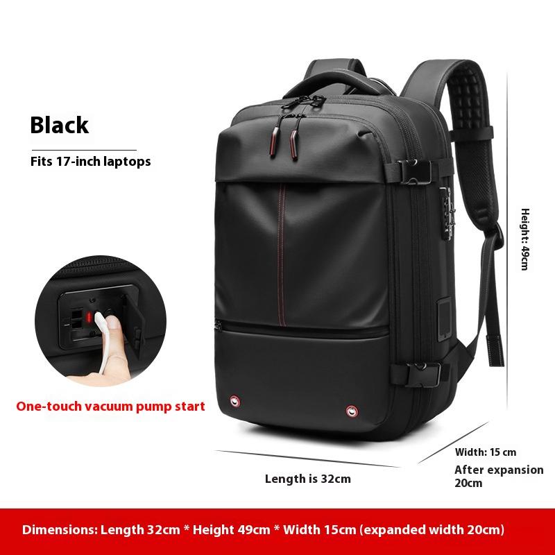 Backpack Men's Casual Large Capacity Multifunctional Travel Bag Vacuum Compression Anti-splashing Water Business Travel Computer Bag
