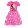 Girls Printed Star Skirt Rainbow Lace Dress 5902