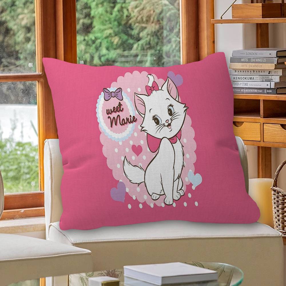 Cute M-Marie Cat Anime Pillow Cover for Bedroom Room and Living Room Sofa Decorative Cushion Cover