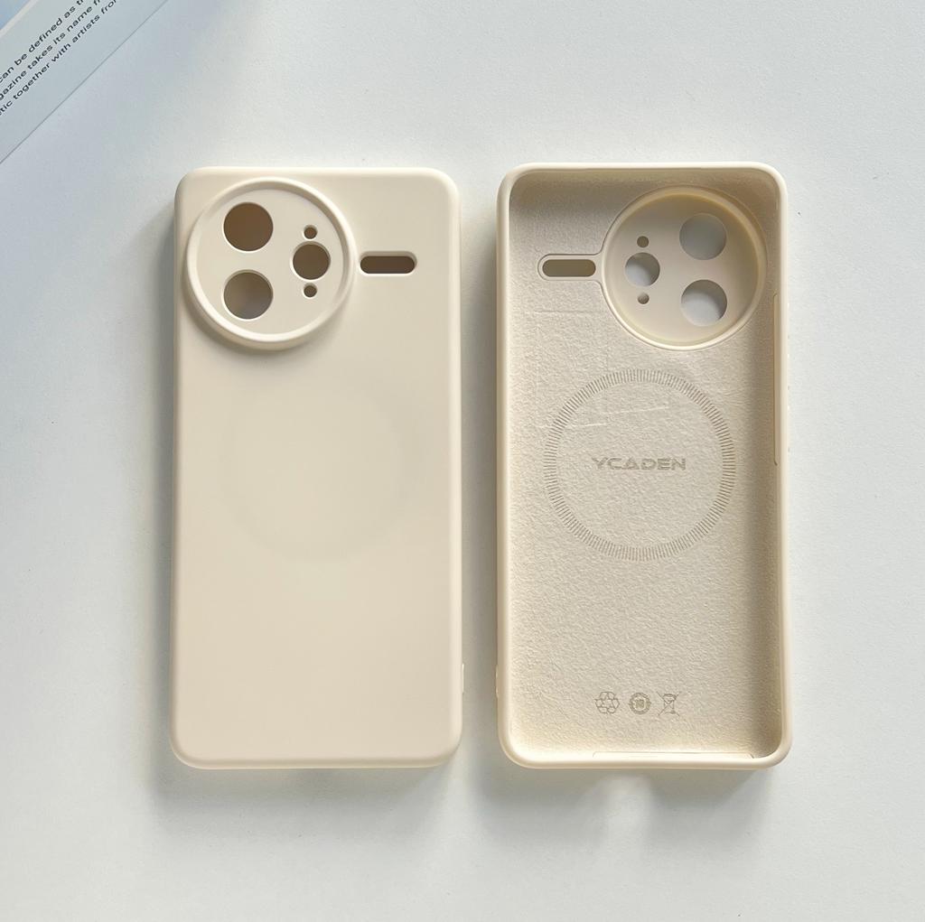 Premium liquid silicone is suitable for Xiaomi 17ProMax magnetic mobile phone case, Redmi K90 fine hole solid color sheath.