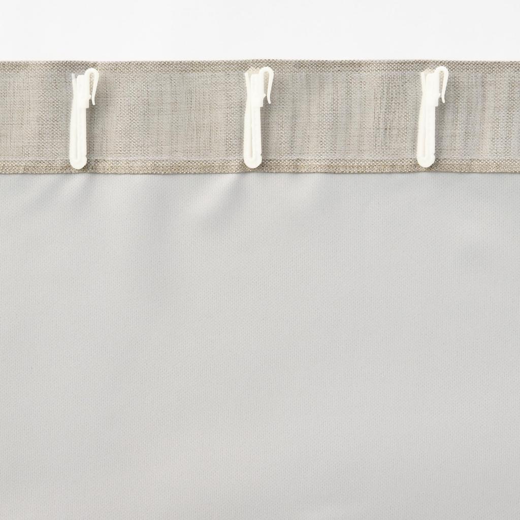 MUJI and width 100 x length 135 beige 84759109 Flame-retardant light-blocking double-weave non-pleated curtains, cm,