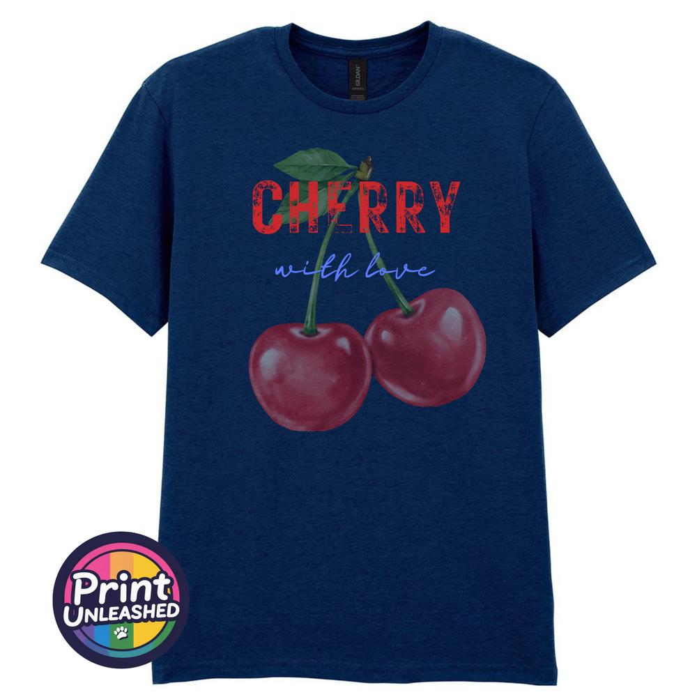 Cherry TShirt Cherries Graphic Tee Cherry With Love Top Gift Unisex S2XL M