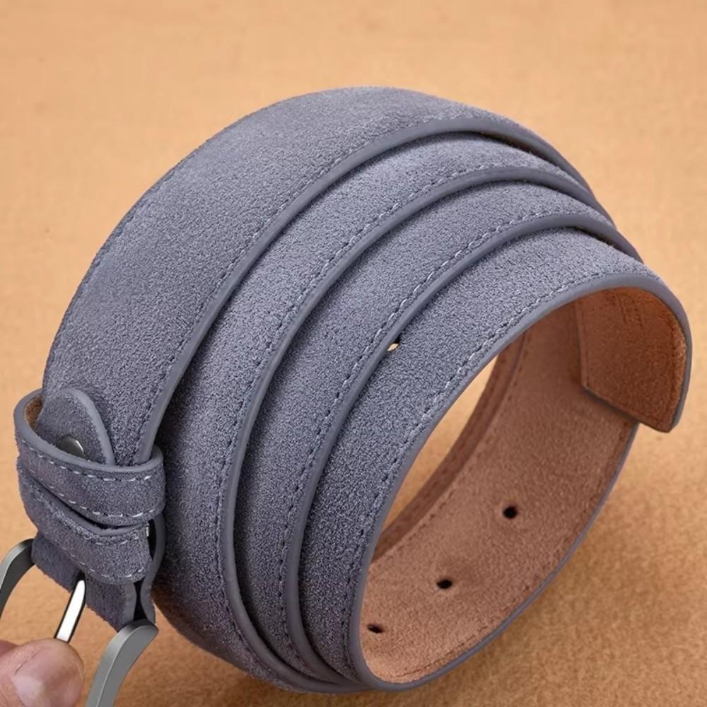 Luxury Design Suede Wide Belt Maillard Business Waist Strap Fashion Pin Buckle Waistband Men Women