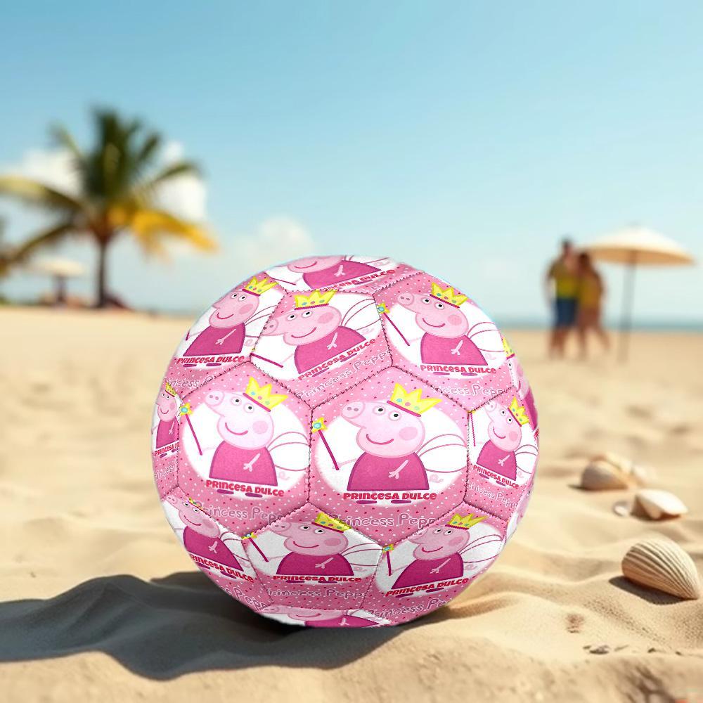 Peppa Pig Print Size 5 Soccer Ball, Standard Match Football for Sports Game and Team Practice, Ideal Gift for Soccer Fans
