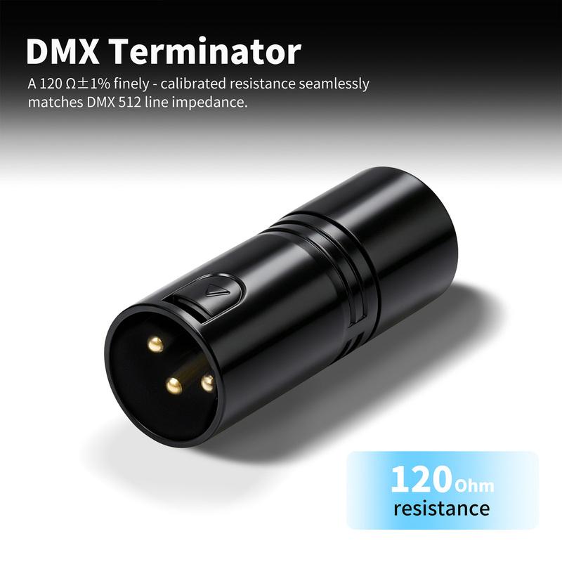 120 Ohm 3-Pin XLR/DMX Terminator Optimal Signal Termination Resistor for Lighting and Audio Systems Signal Integrity