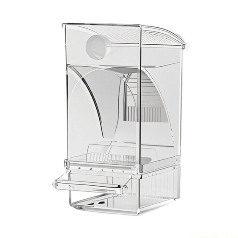 QX2E Detachable Parrots Feeder With Large Capacity Container Anti Spill Design Dispenser For Cockatiels Budgies