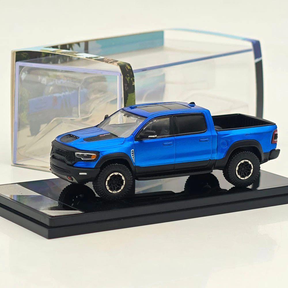 Shadow Pro 1:64 Scale for Dg 1500 TRX Pickup Truck Blue LHD (KS-067-662) Diecast Model Car Collection