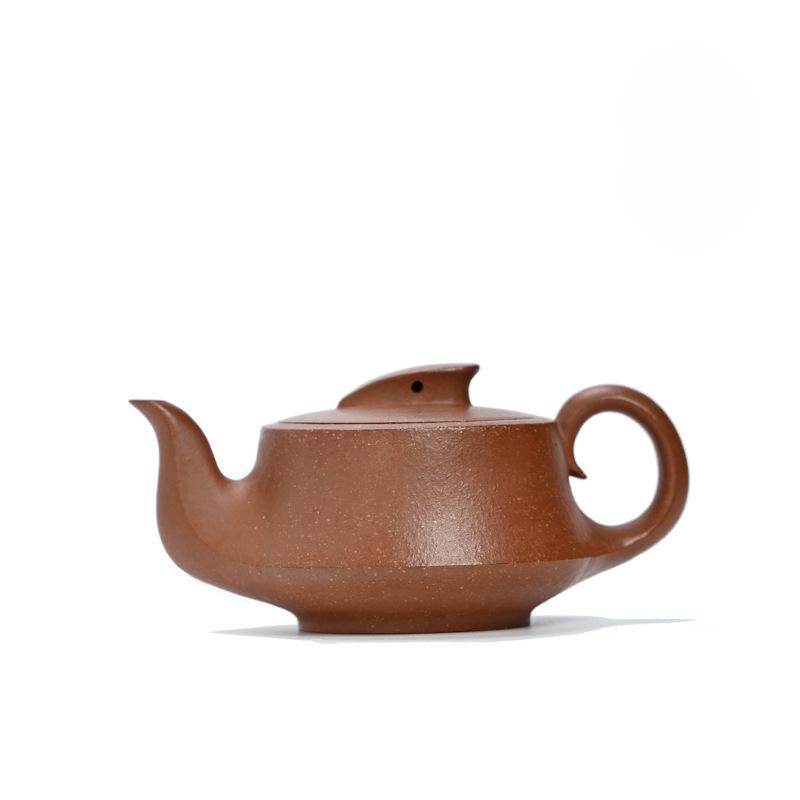 

230ml Yixing Purple Clay Teapots Handmade Plain Sailing Pot Raw Ore Purple Mud Kettle With Strainer Chinese Zisha Tea Set Craft