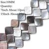 Natural Shell Gray Black Mop Beads Loose Mother of Pearl Shell Beads Charm DIY Bracelets Earrings Jewelry Accessories Wholesale