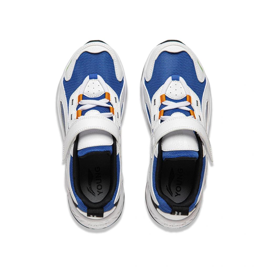 Li Ning Kids Comfortable Fashionable Versatile Low-Top Casual Shoes Kids sneaker Bright-Blue Standard-White YKCU232-1