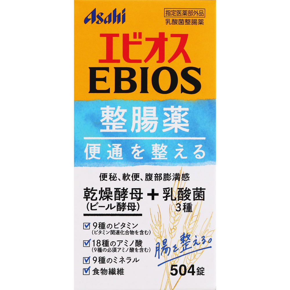 

Asahi Evios Digestive Aid 504 Tablets (Designated Quasi-Drug) Intestinal preparations Efficacy: Regulates bowel movements (improves bowel function), c 1