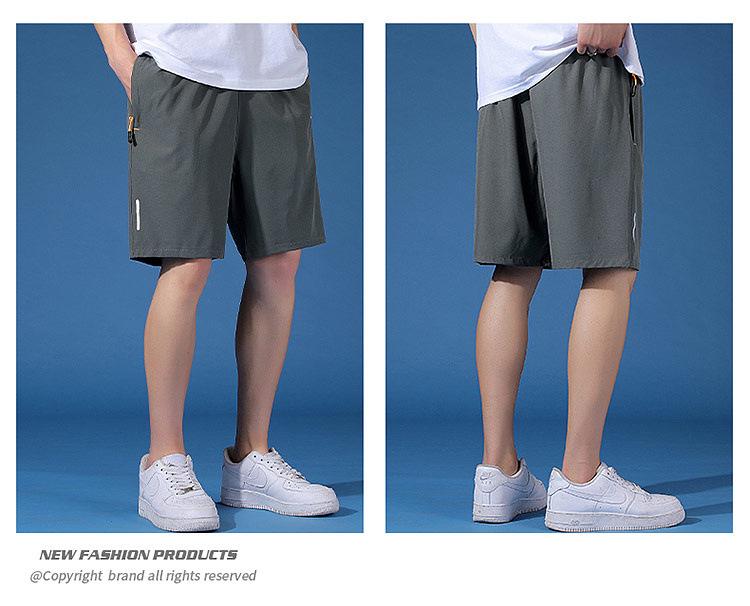 Men's Trendy Quick-Drying Ice Silk Beach & Sports Shorts, Customizable Logo