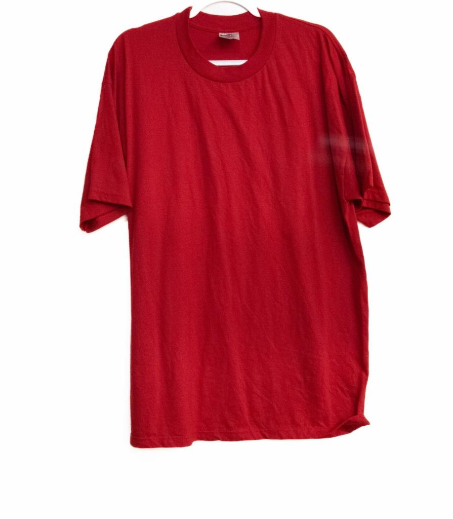 Vintage Red Crew Neck T-Shirt Unisex Cotton Blend Size 2X