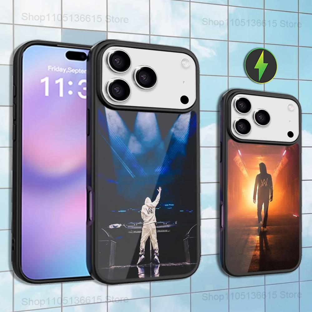 Norwegen A-Alan W-Walker DJ Hülle Für iPhone 16,15,17,14,13,12,11,Pro,Max,Plus,Air Mini,Magsafe,Magnetische Kabellose Ladehülle