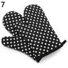 1Pc Dots Grids Print Oven Mitt Heat Resistant Protector Kitchen Holder Glove