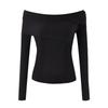 Women's Elegant Irregular Off-Shoulder Knit Top