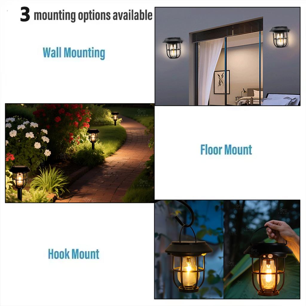 Solar Camping Light IP65 Waterproof Outdoor Light 360° Hanging Light IR Sensor LED Tent Lamp Portable Durable Camping lantern