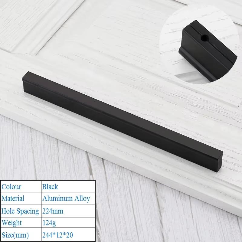 Modern Minimalist Kitchen Cabinet Handle American Style Lengthen T Shape Handle Shoe Wardrobe Drawer Pull Furniture Door Handle