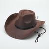 Deerskin Fleece Top Hat Retro Jazz Hat Men's and Women's Felt Hat European and American Woolen Hat Western Cowboy Hat